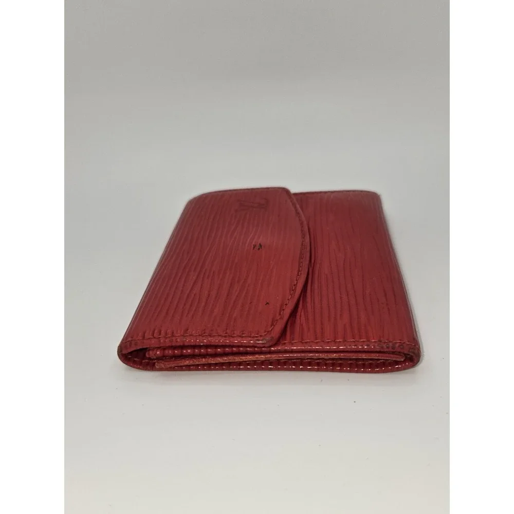 Louis Vuitton Epi Leather Card Holder Castilian‎ Red Vintage Wallet Spain M63587